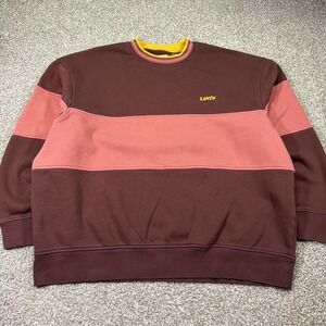 Y2k Levi's Colorblock Sweatshirt Size XXL Spellout Vintage Style Premium Heavy